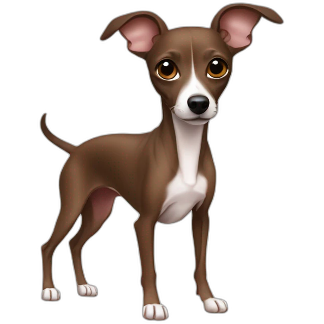 full body all brown no white italian greyhound chihuahua emoji