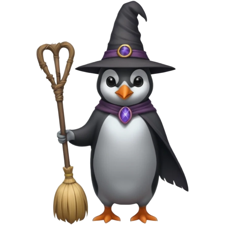 tall Demons Penguins with Witch Hat full body emoji