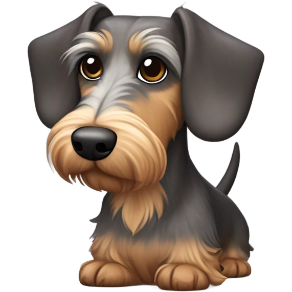 Dachshund Schnauzer mix multicolor  emoji