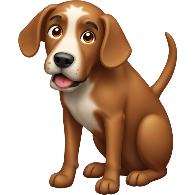 Dog pooping emoji