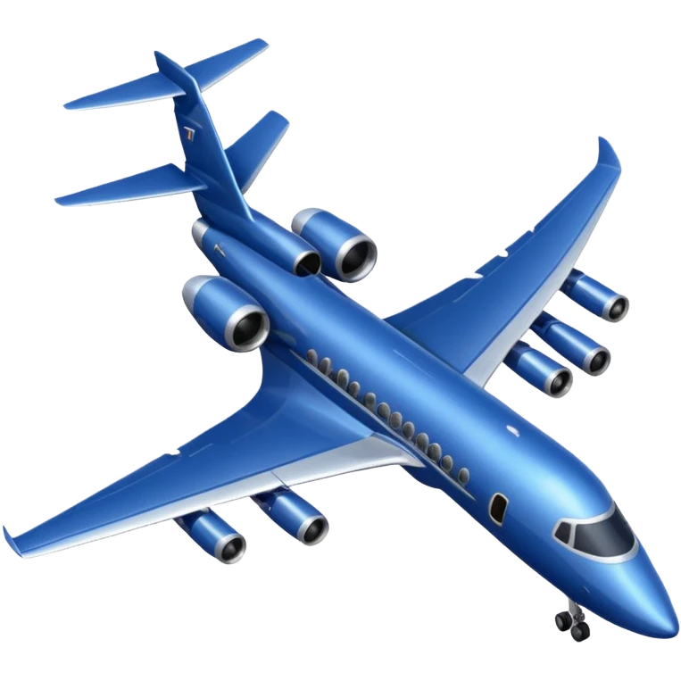 a cj2 jet plane two engines in the back no engine under the wingsthe solid color dark blue emoji