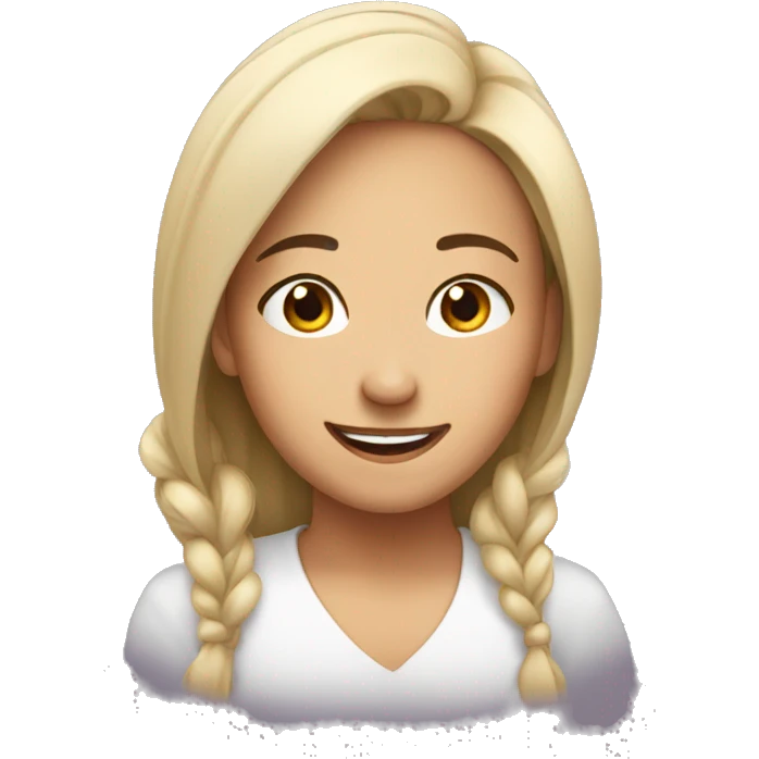 woman face smiling cute emoji