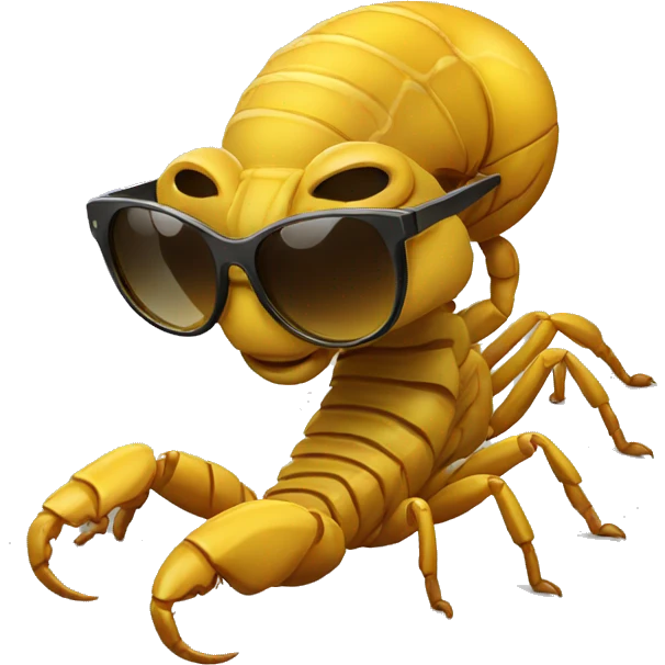 Scorpion with sunglasses emoji