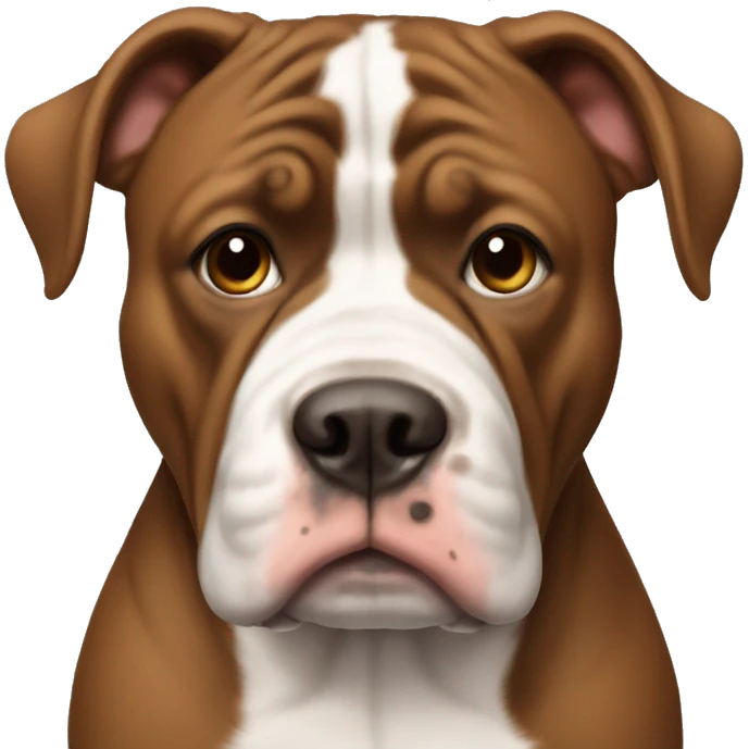 Xl bully brown and white emoji