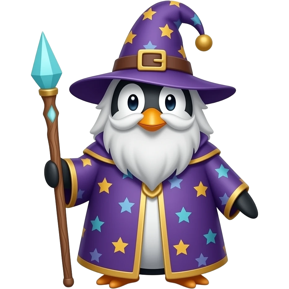 Penguin Wizard emoji