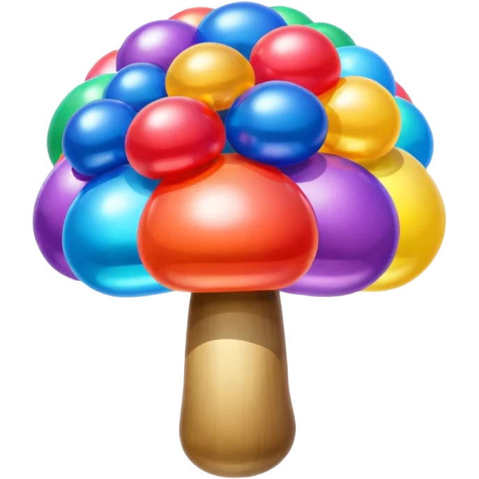   jeff koons style mushroom inflatable balloons emoji