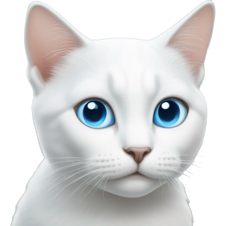 White cat with blue eyes emoji