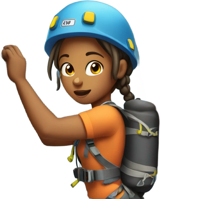 rock climber girl emoji