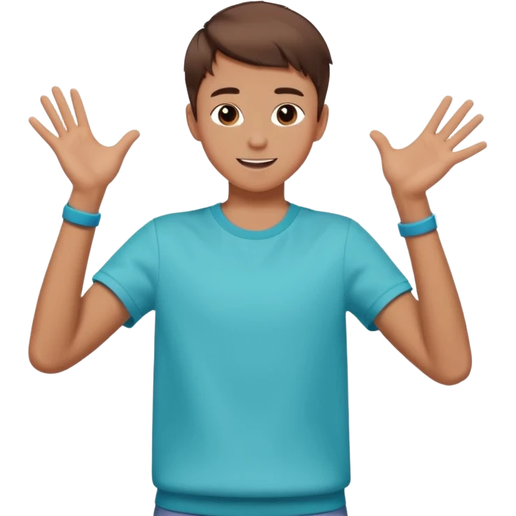 boy tiktok dance half body no tiktok logo emoji