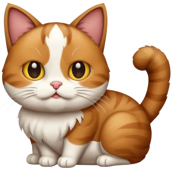Cat trying to poop emoji