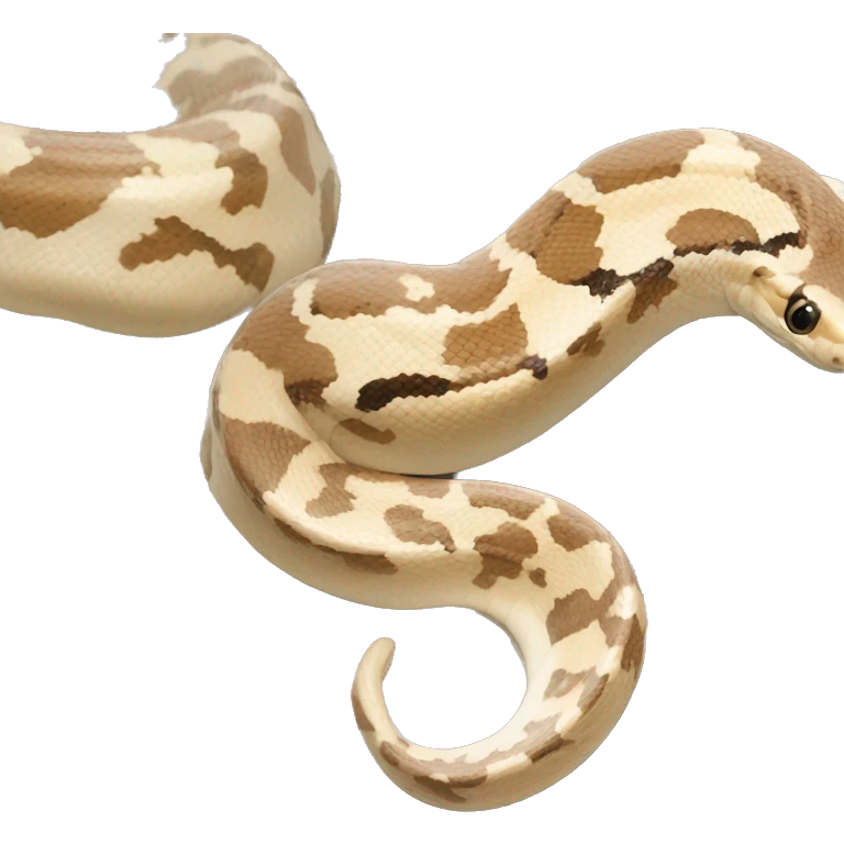Cream and light brown ball python emoji