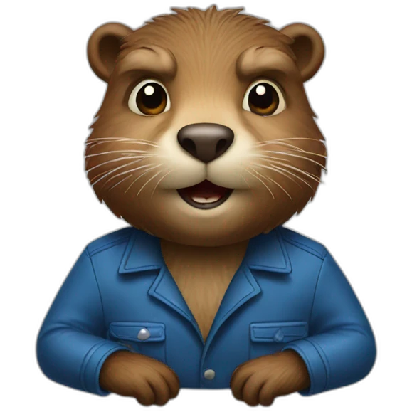 Barber beaver emoji