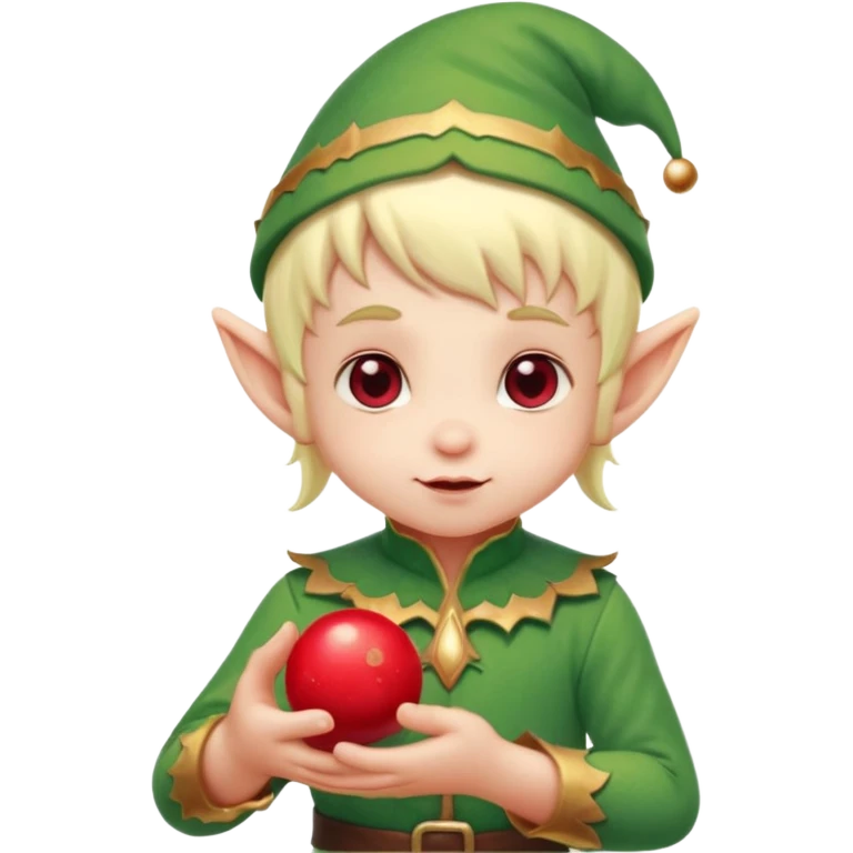 Baby elf holding glowing berry emoji