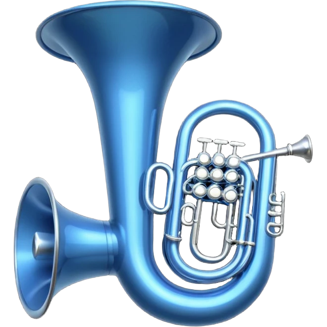 tuba azul escura emoji