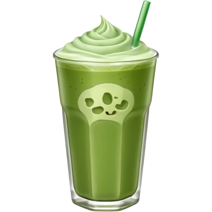 Iced matcha latte  emoji
