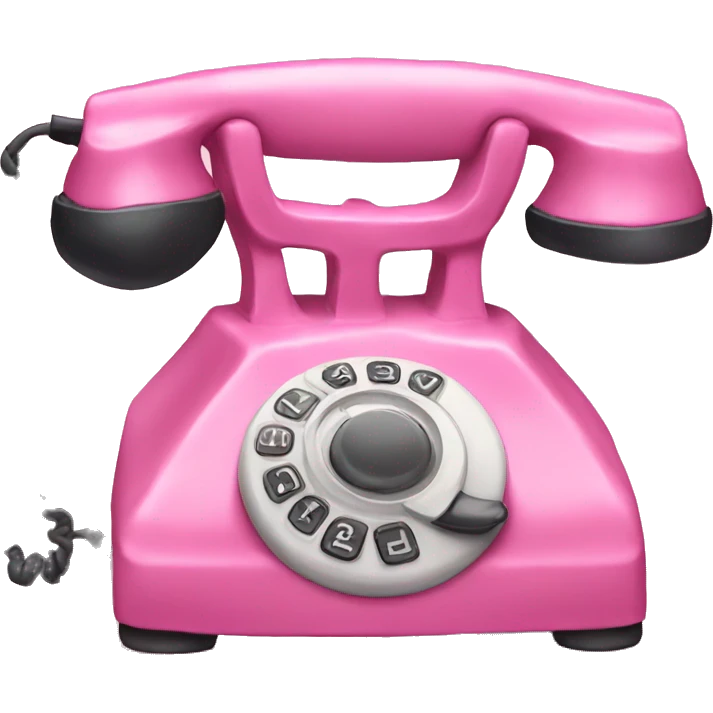 Pink old telephone emoji