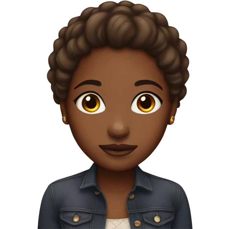 Beautiful brown skin girl emoji
