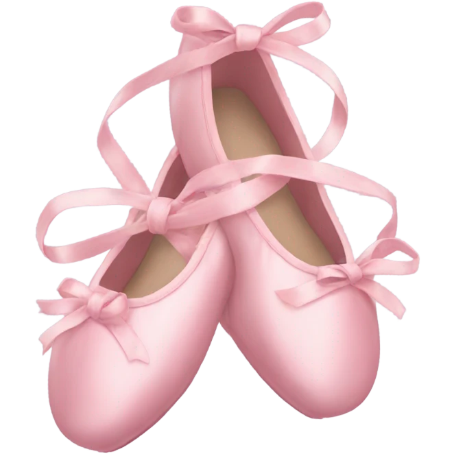 ballet pumps with bows around them tying them together at the top emoji