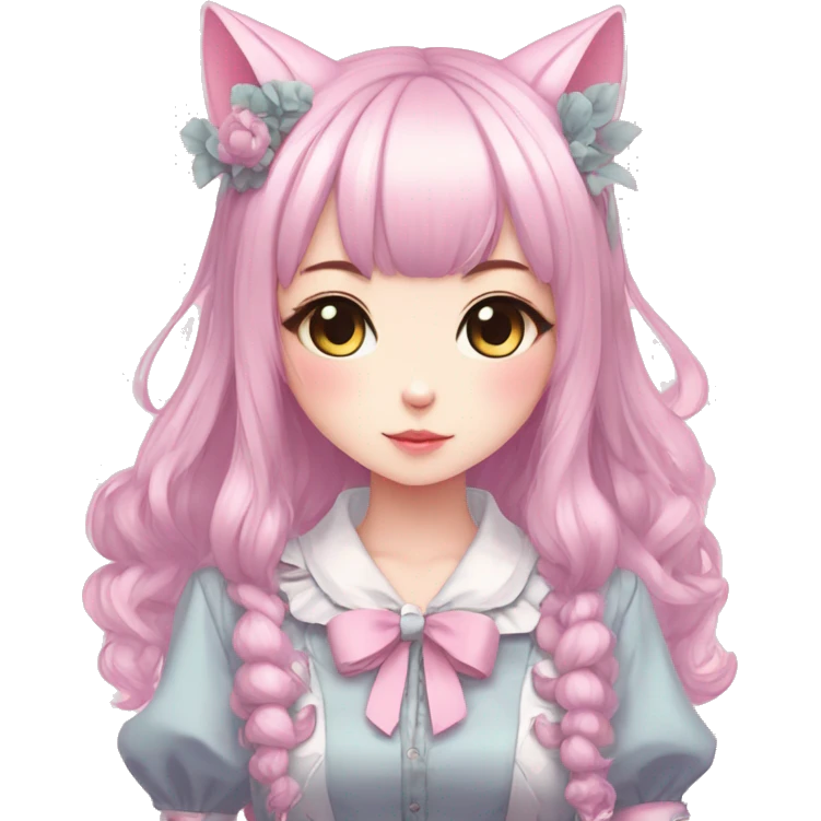Pastel Edgy Kawaii Cute Beautiful Elegant Pretty Anime Punk Lolita Catgirl emoji