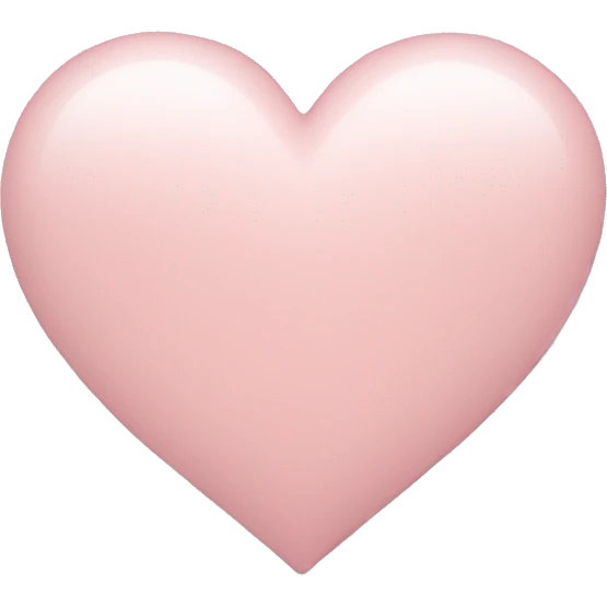 Pale pink heart  emoji