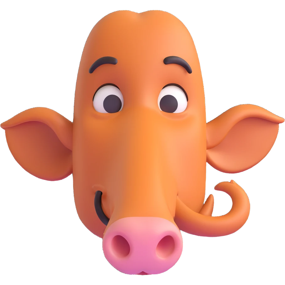 big nose, simple emoji