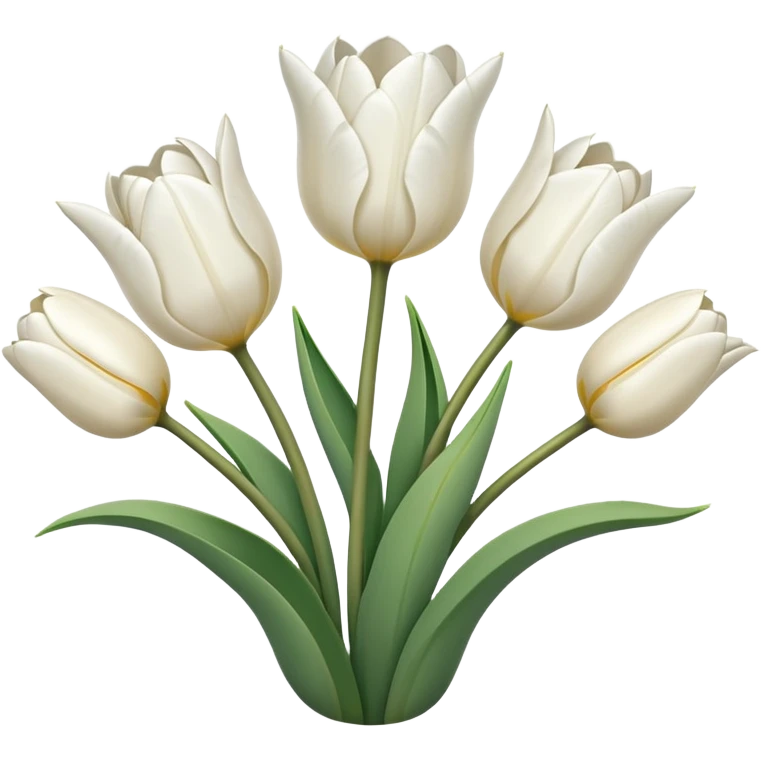 Tulipanes blancos emoji