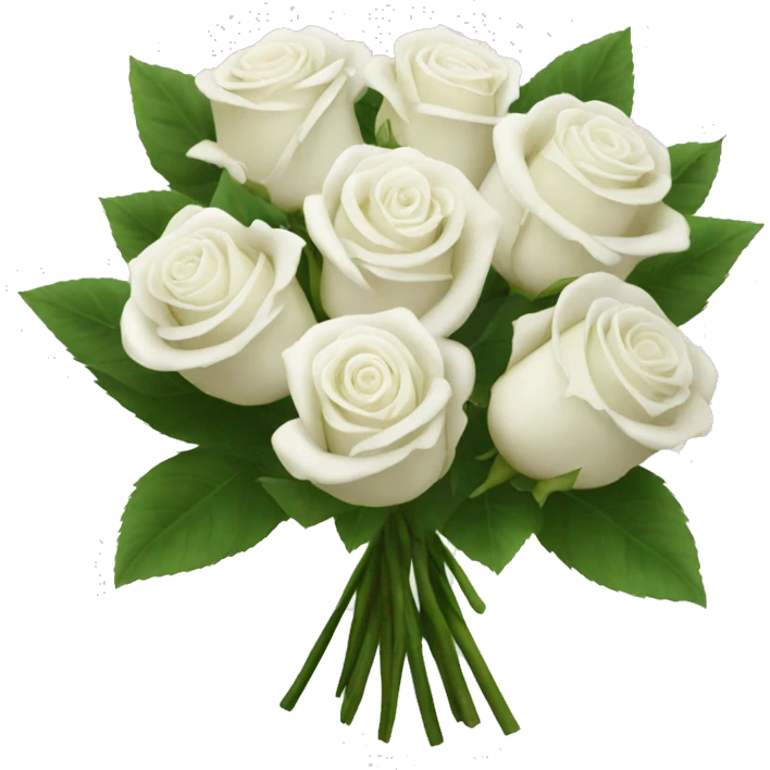 A bouquet of white roses emoji