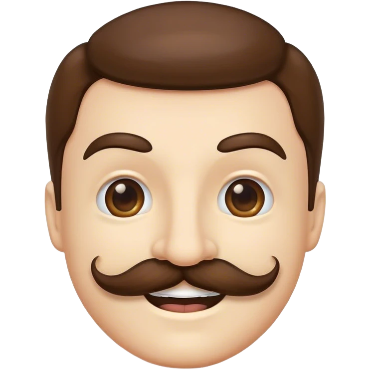 smile face with mustachio  emoji