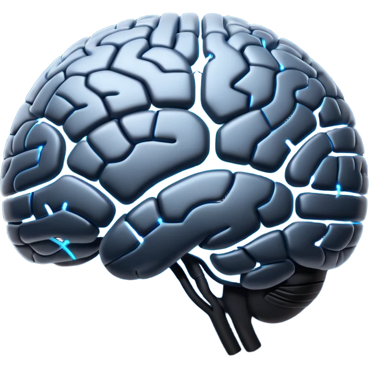 black digital brain emoji