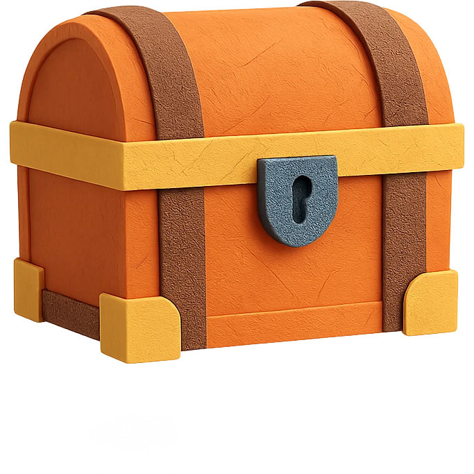 a chest, paper craft style emoji