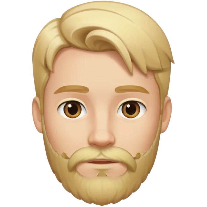 young man with blonde hair and neat medium beard emoji