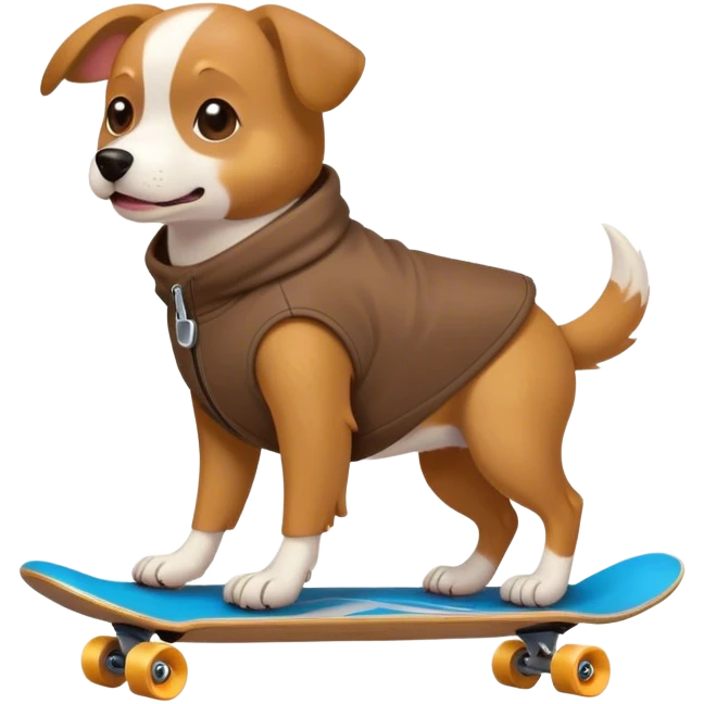 Dog on skateboard emoji
