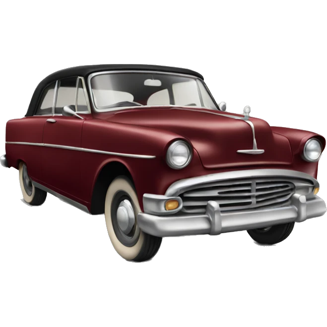 Dark red vintage car  emoji