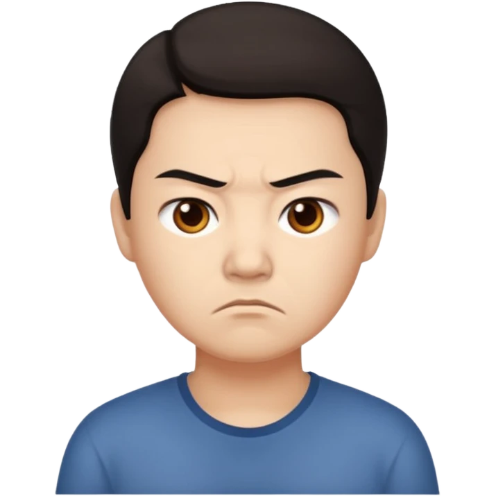 The disgruntled Chinese emoji