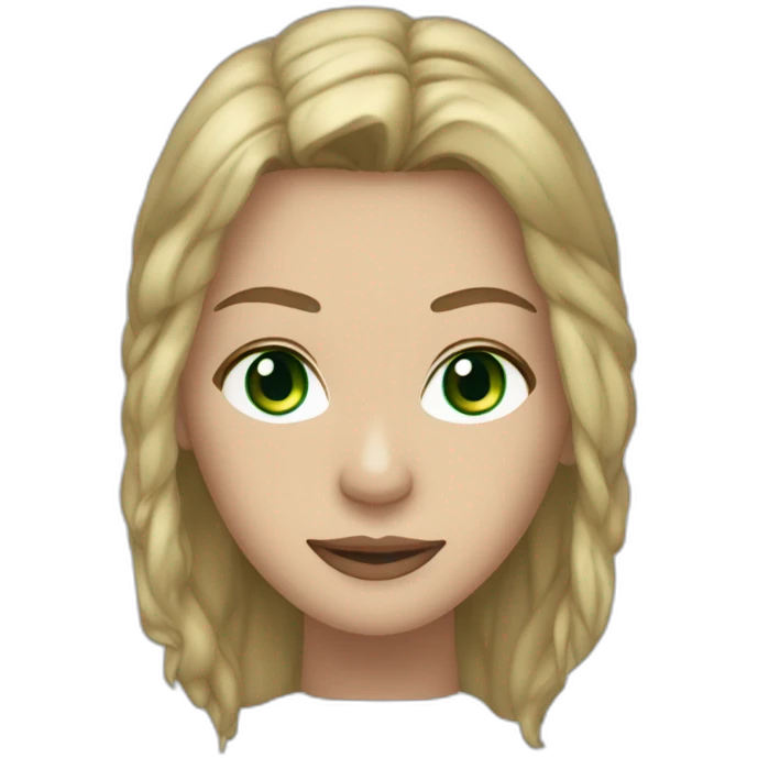 Dwayne Jhomson and White girl green eyes ans very long dark blond hair emoji