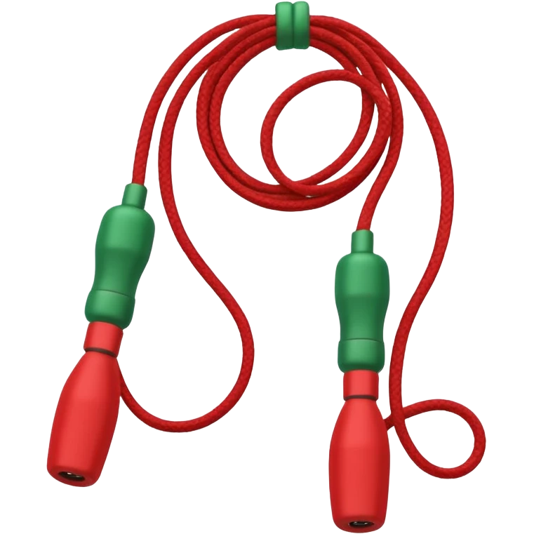 jump rope with christmas color emoji