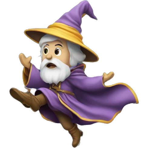 Wizard flying to the moon  emoji
