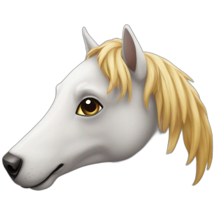 Un chien sur un licorne  emoji