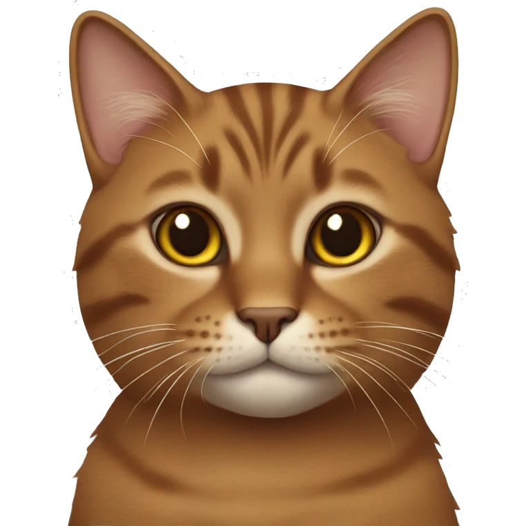 Realistic brown cat emoji