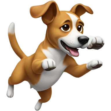 Dog doing a backflip emoji