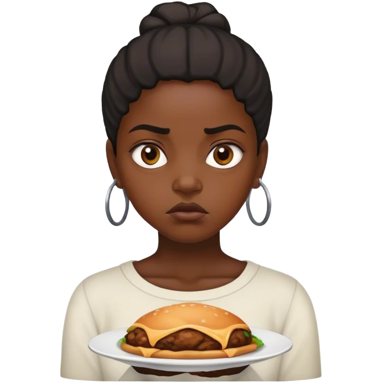 Hungry black girl  emoji