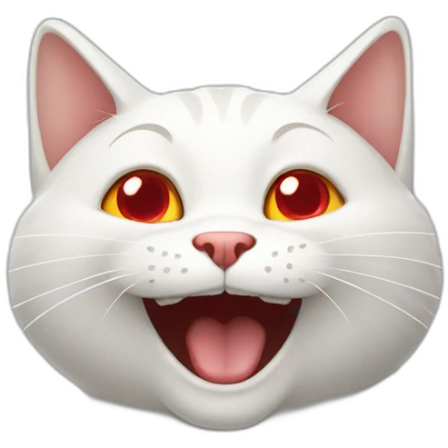 white-cat-with-red-eyes-laughing emoji