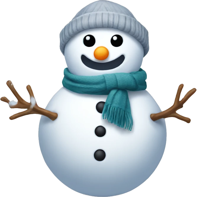 Snowman with scarf emoji