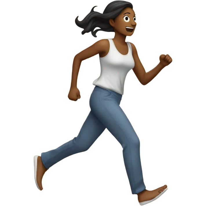 women running to bed emoji