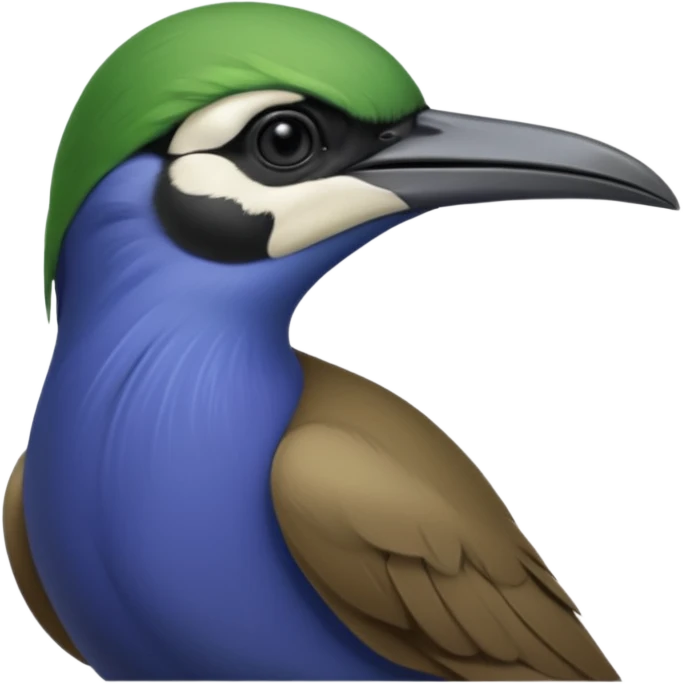 Blue Sicklebill headshot emoji