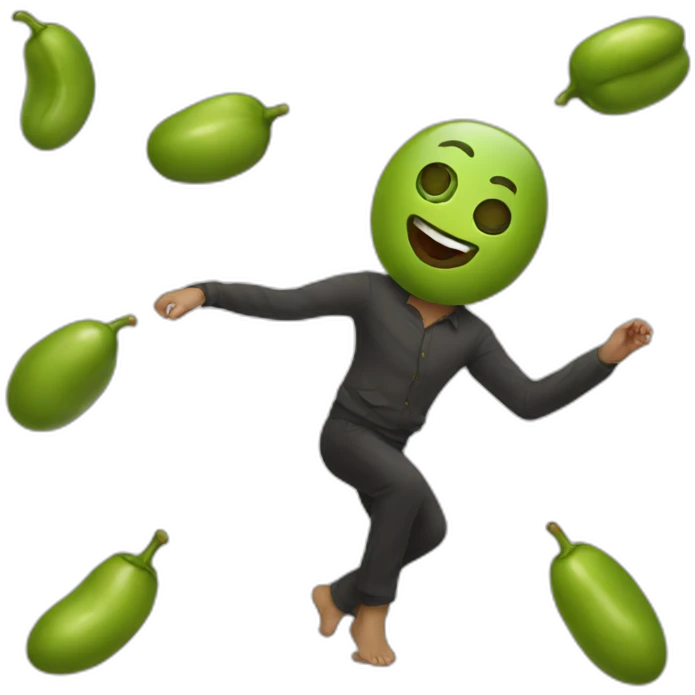 Dancing bean emoji