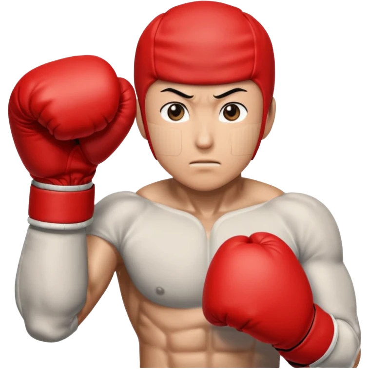 Saitama red hand punch with boxing glove emoji