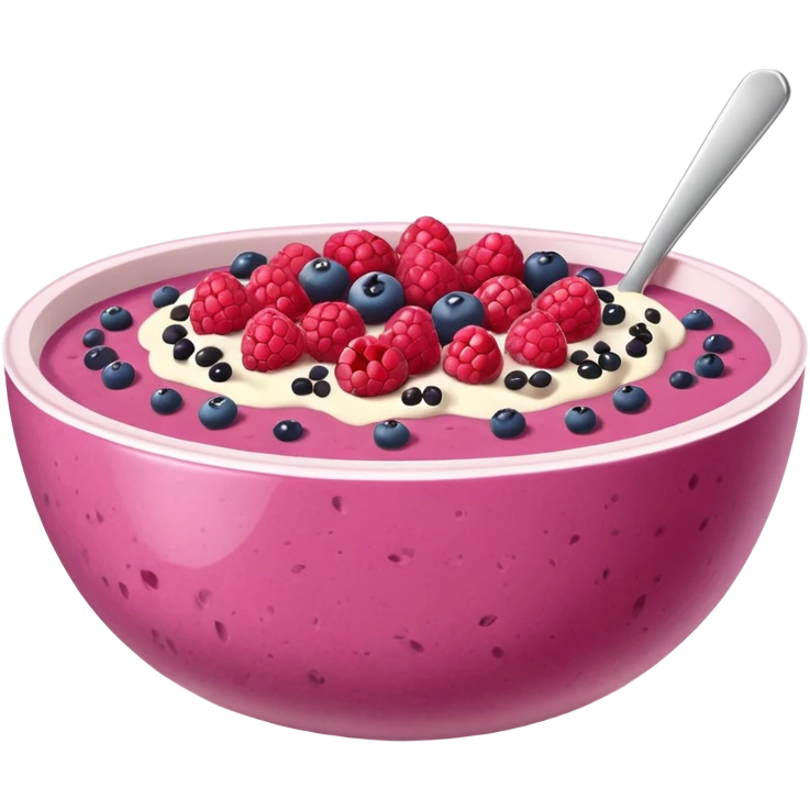 dark pink smoothie bowl emoji