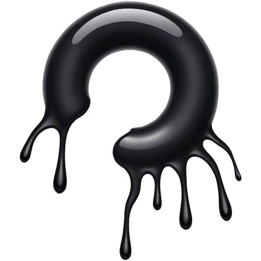 a black hole dripping white paint  emoji