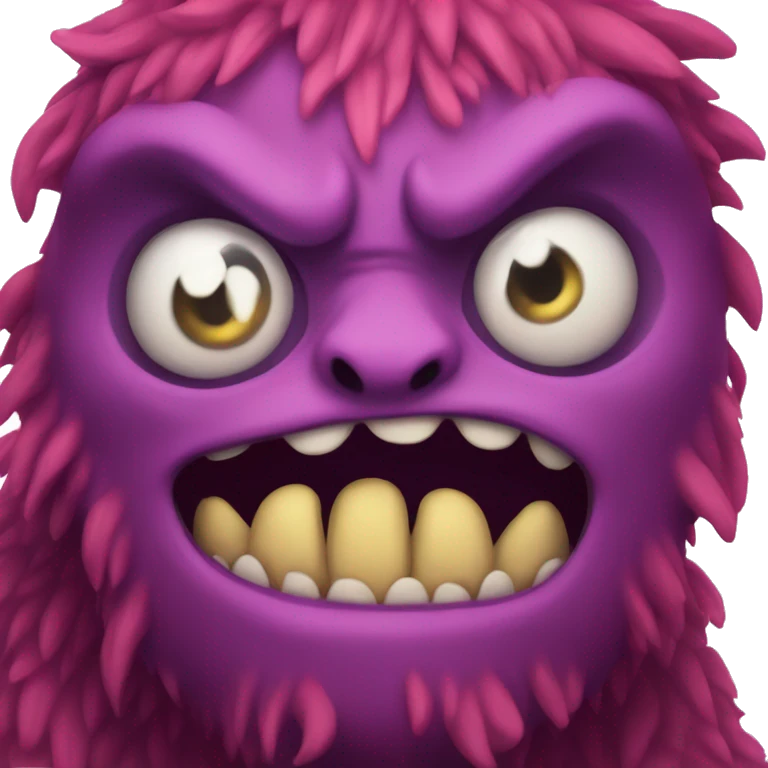 monster with a weird face emoji
